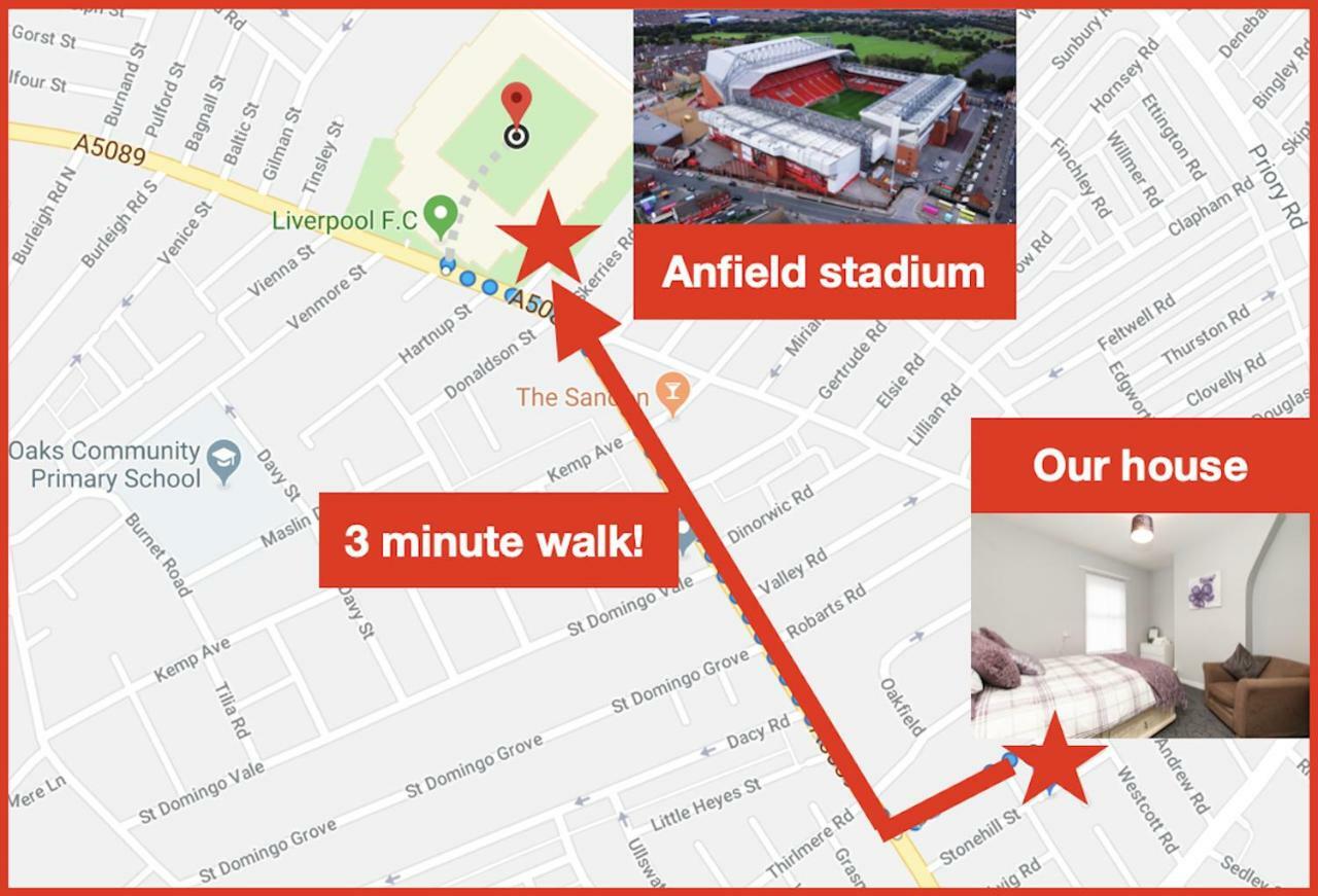 Cosy Anfield Guesthouse - Free Parking Liverpool Eksteriør billede